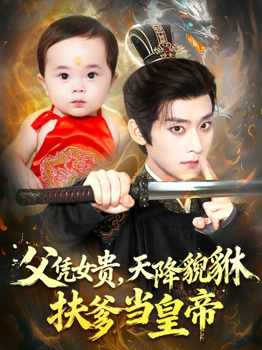 短剧《父凭女贵，天降貔貅扶爹当皇帝》完整剧情全集免费在线观看